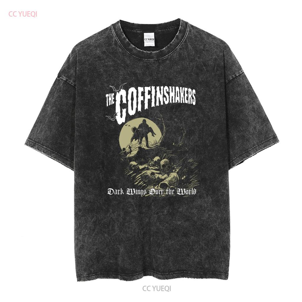 The Coffinshakers Dark Wings V2 Band poster album cover T shirt all sizes S 5XL vintage Washed Stylish homme fashion Stretched