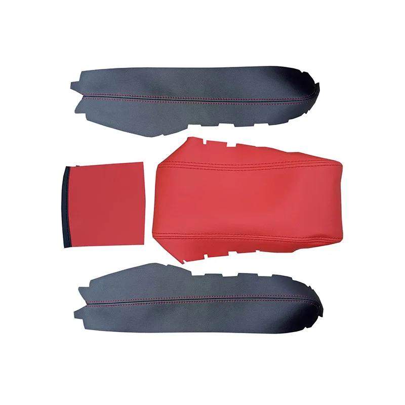 Microfiber Leather Central Armrest Cover Pad Storage Box Sticker Trim  For Honda 10th Civic 2016-2024 Car Accessories Cover PU