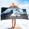 Samoyed Dog Beach Towel Cute Pet Bath Towel Microfiber Quick Dry Travel Sport Spa Swimming Pool Towels Absorbent Bikini Cover Up