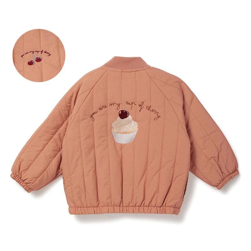 Spring Autumn Kids Coats Fashion Embroidery Fleece Lined Jacket Children Outerwear Clothing