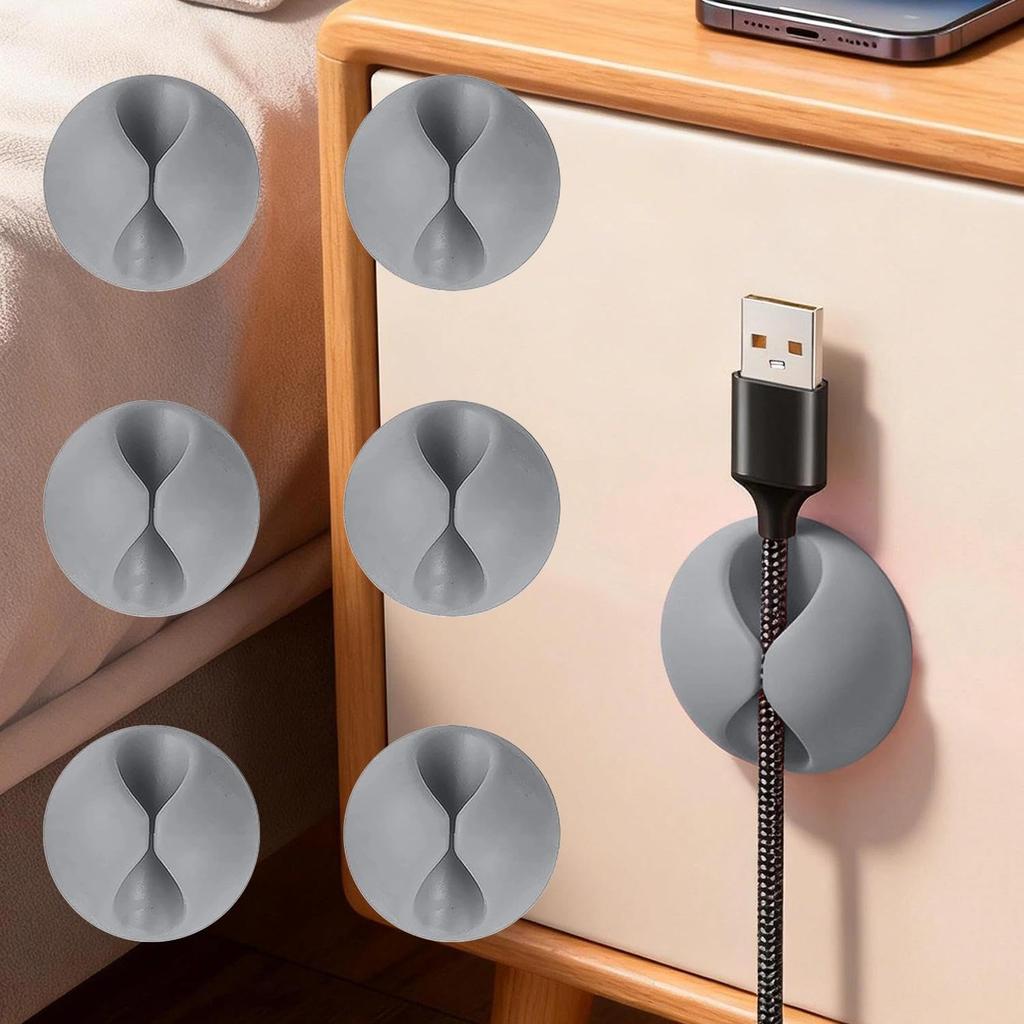 10PCS Desk Cable Organizer Clips for Wire Management Adhesive Cord Holders USB Charging Cables Office Desktop Organization