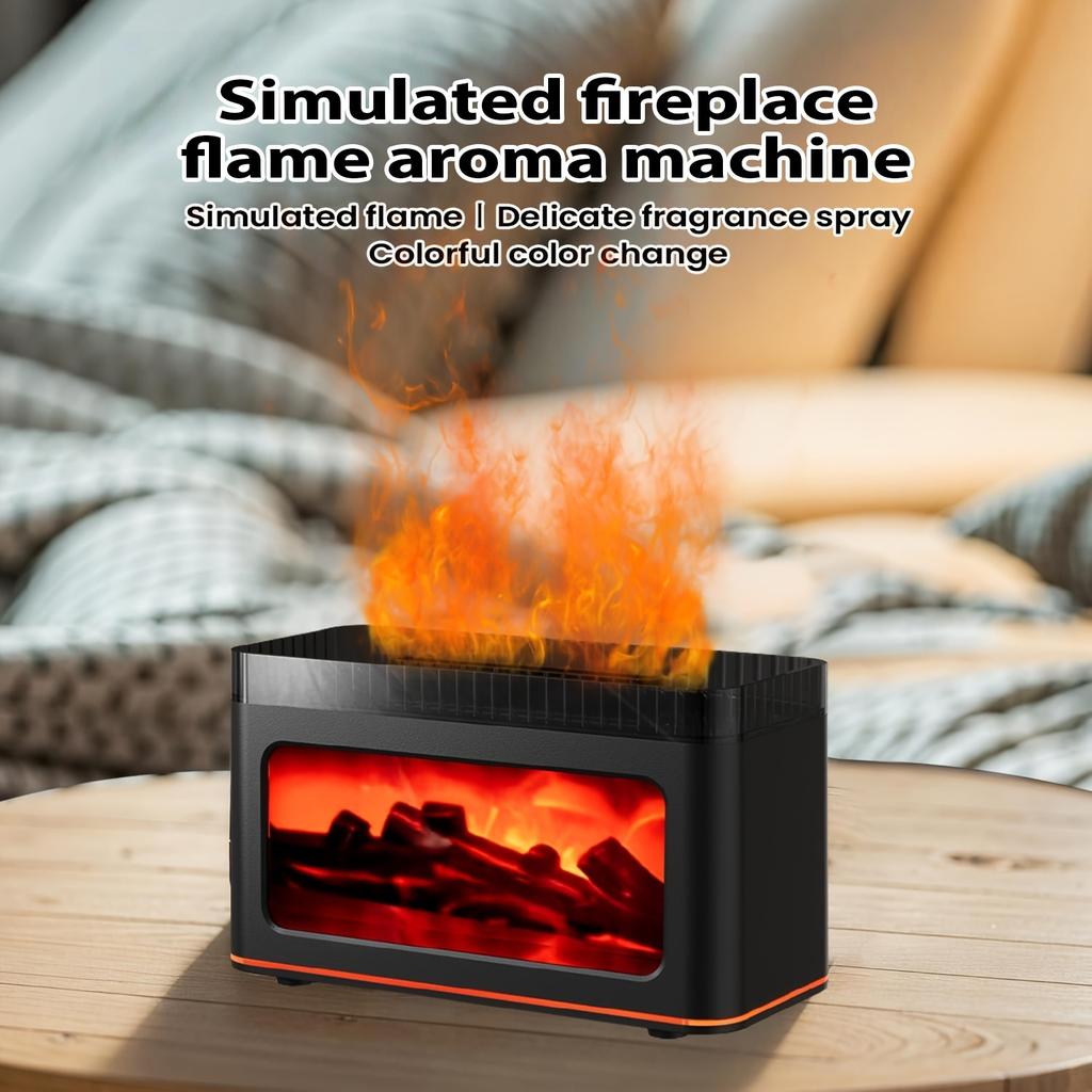 Mini Fireplace Aroma Diffuser air humidifier with colorful Flame Lighting Effects Perfect For New Year Gifts Home Decor