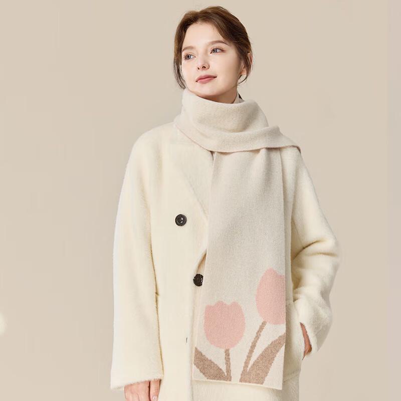 JIUMU Women's Autumn/Winter Thick Pure Wool Scarf WY179