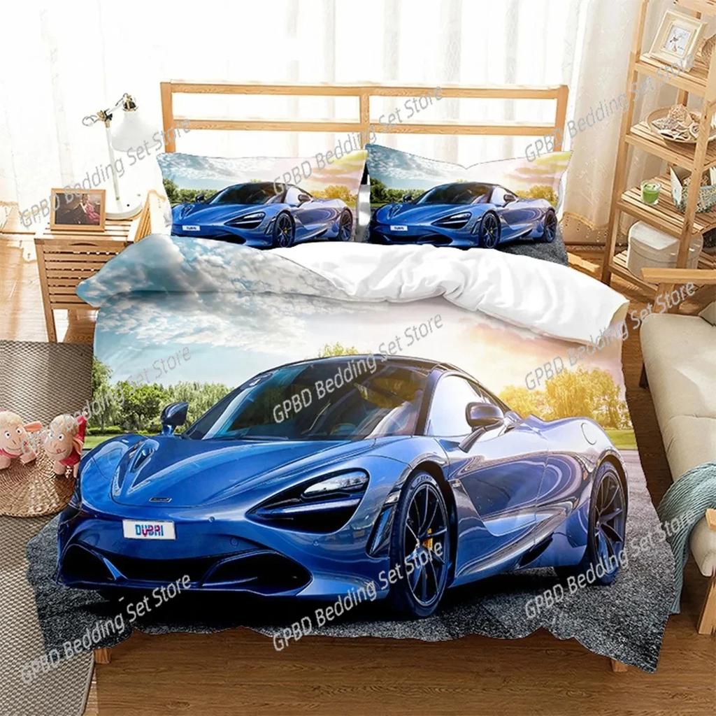 Comforter 3D Print Sports Car Bedding Set 3D Printed Suitable For Bedroom Kids Home Textile