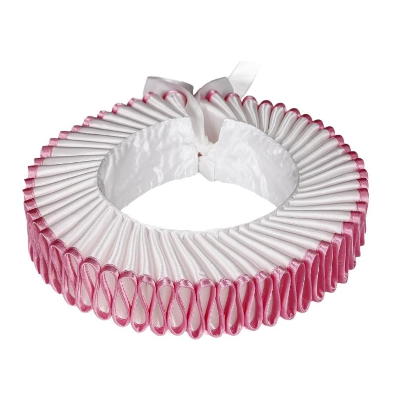 Воротник эпохи Возрождения Елизаветинский воротник-раф Съемный воротник Винтажный воротник-раф Хэллоуин Косплей Аксессуар для костюма Унисекс