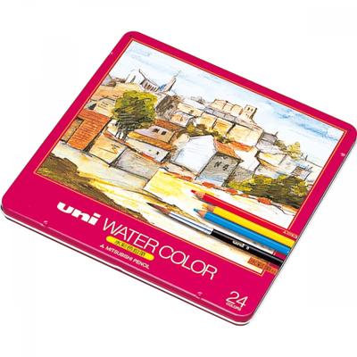 Mitsubishi Bleistift Uni WaterColor 24 Farben Set