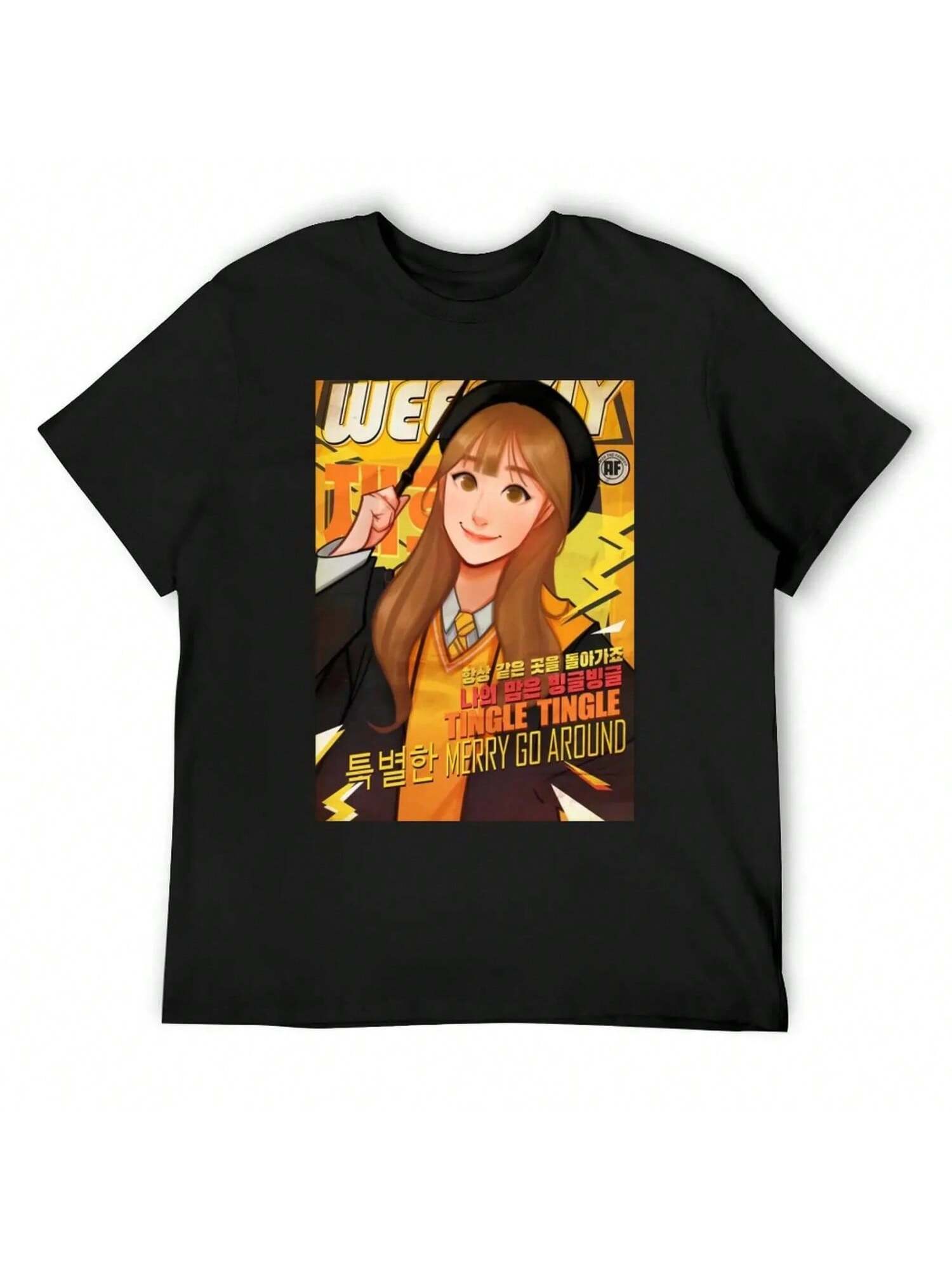 Jaehee T-Shirt Cheap Stuff T-Shirts Oversize Blue Archive Anime Tshirt Cotton T-Shirt S разноцветный
