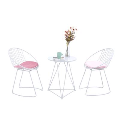 Nordic Small Round Table Chair Combination, Milk Tea Shop Table, Simple Modern Household Balcony Leisure Table Set
