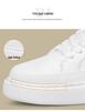Spring Collection: Thick Sole Height-Boosting White Leather Sneakers for Couples – Trendy, Versatile, Casual Sports Shoes