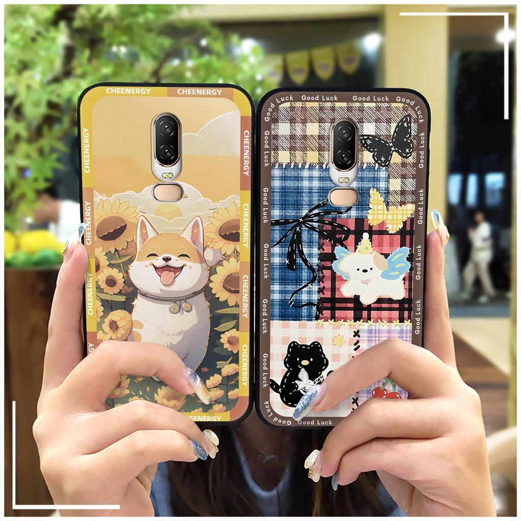 Soft Case Shockproof Phone Case For OnePlus 6/1+6 Durable Protective Full Wrap Anti-knock Waterproof Graffiti TPU Cute