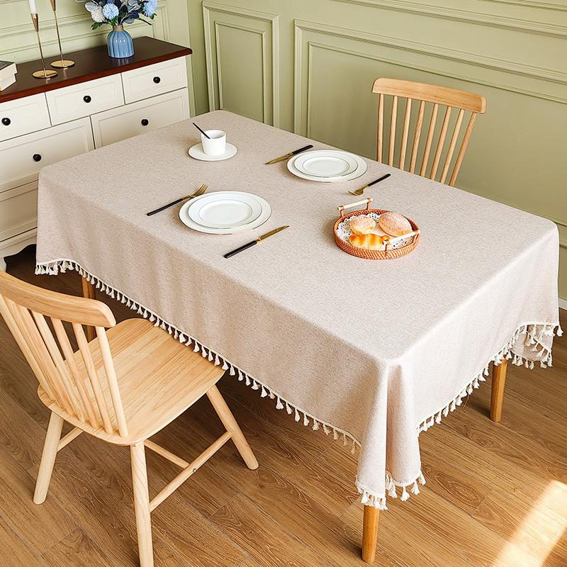 

Tassels Printed Waterproof Tablecloth Anti-scalding Thickened Rectangular Home Party Dining Room Furnishing Kitchen Dining Part 80x120cm света кофе