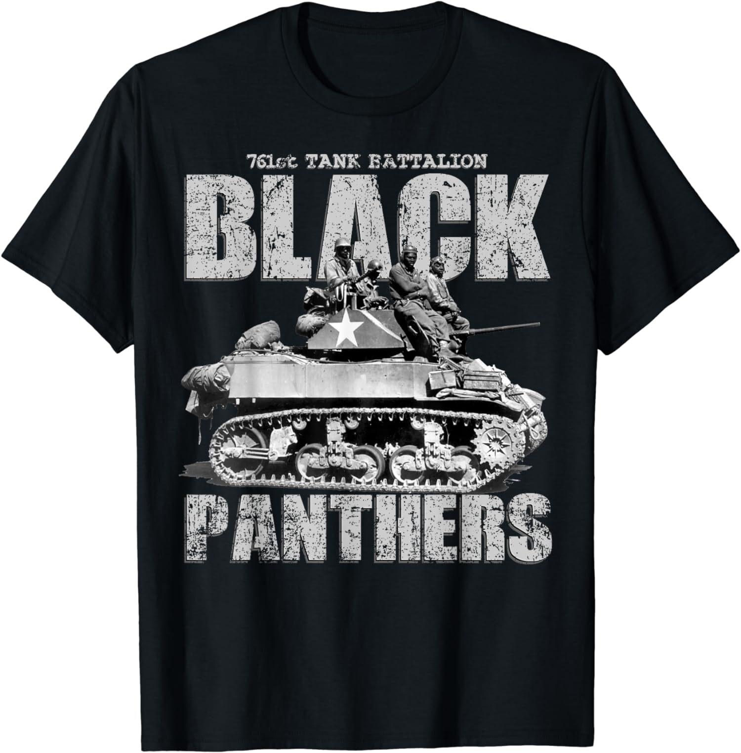 NEW Panthers 761st Tank Battalion WW2 Tank Squadron Best Tee Shirt S-4XL M