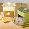 48 Cube Ice Maker with Easy Push Release Lid Ice Bin Built-in Storage Box Ice Cube Tray for Whiskey Cocktails Coffee Beverages