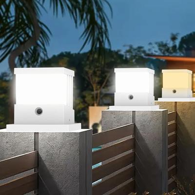 Packs 124 Solar Pillar Light Solar Light Fence Light IP65 Outdoor Solar Lamp For Garden Decoration Gate Fence Wall Courtyard