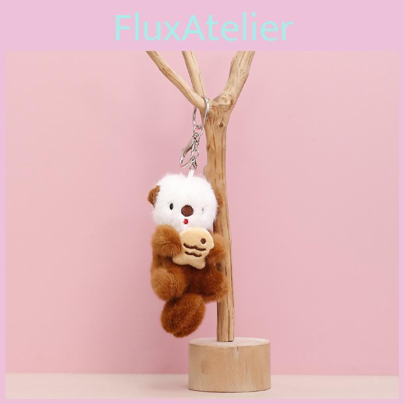 Adorable Otter Sea Plush Toy Cute Fluffy Keychain Charm Bags Perfect Gift Doll