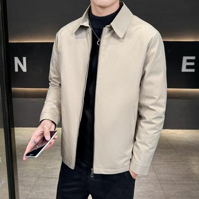 Executive Business Anti-wrinkle Down Jacket Men's Winter Lapel Cold-resistant Loose Jacket