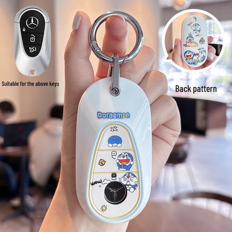 Shockproof Key Covers and Cartoon Buckles for Mercedes-Benz GLC/CLA, C-Class/R-Class, CLS/GLE, GLK300