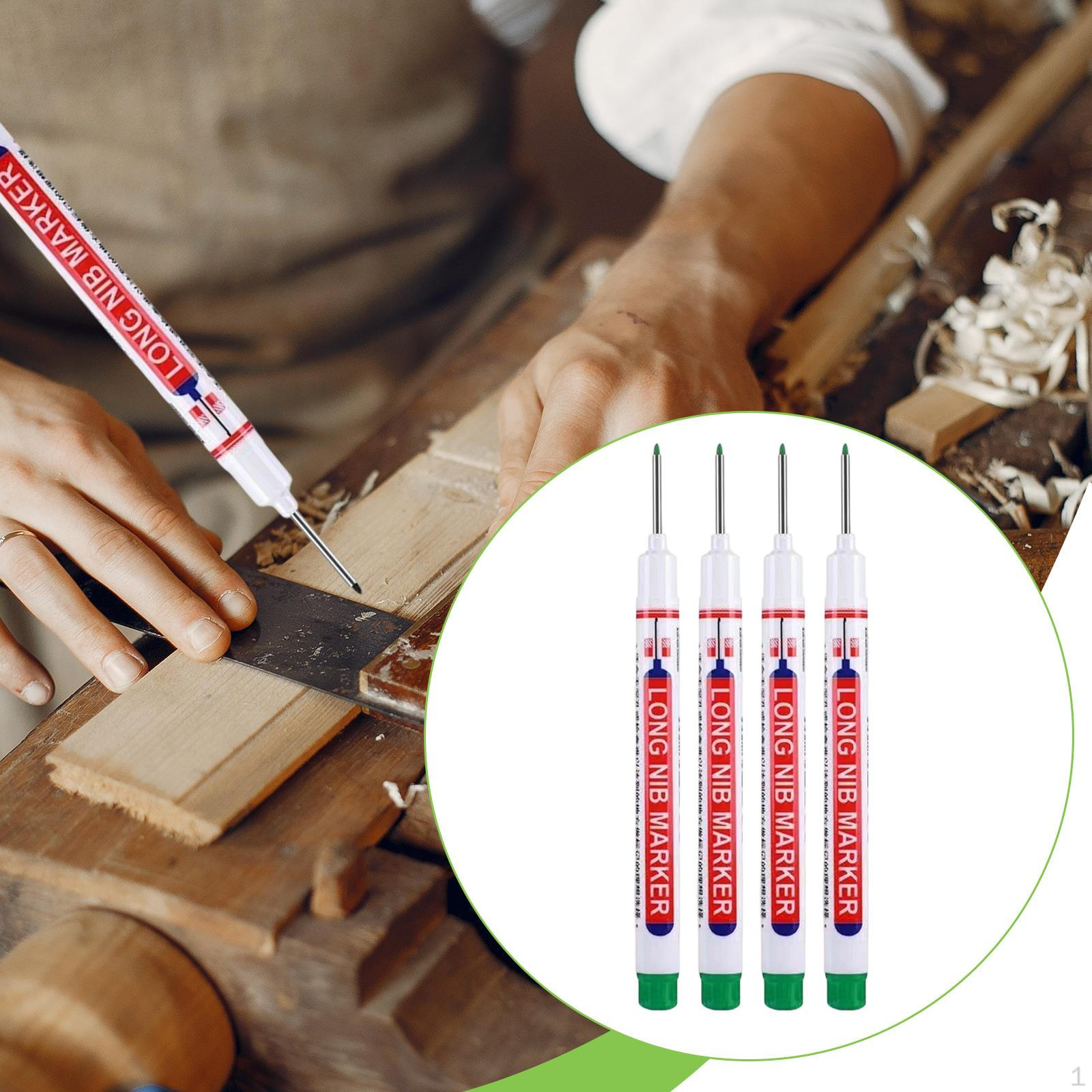 

16 штук Маркер для глибоких отворів Будівельний майданчик Маркувальний олівець з довгим наконечником з 4 Piece Green