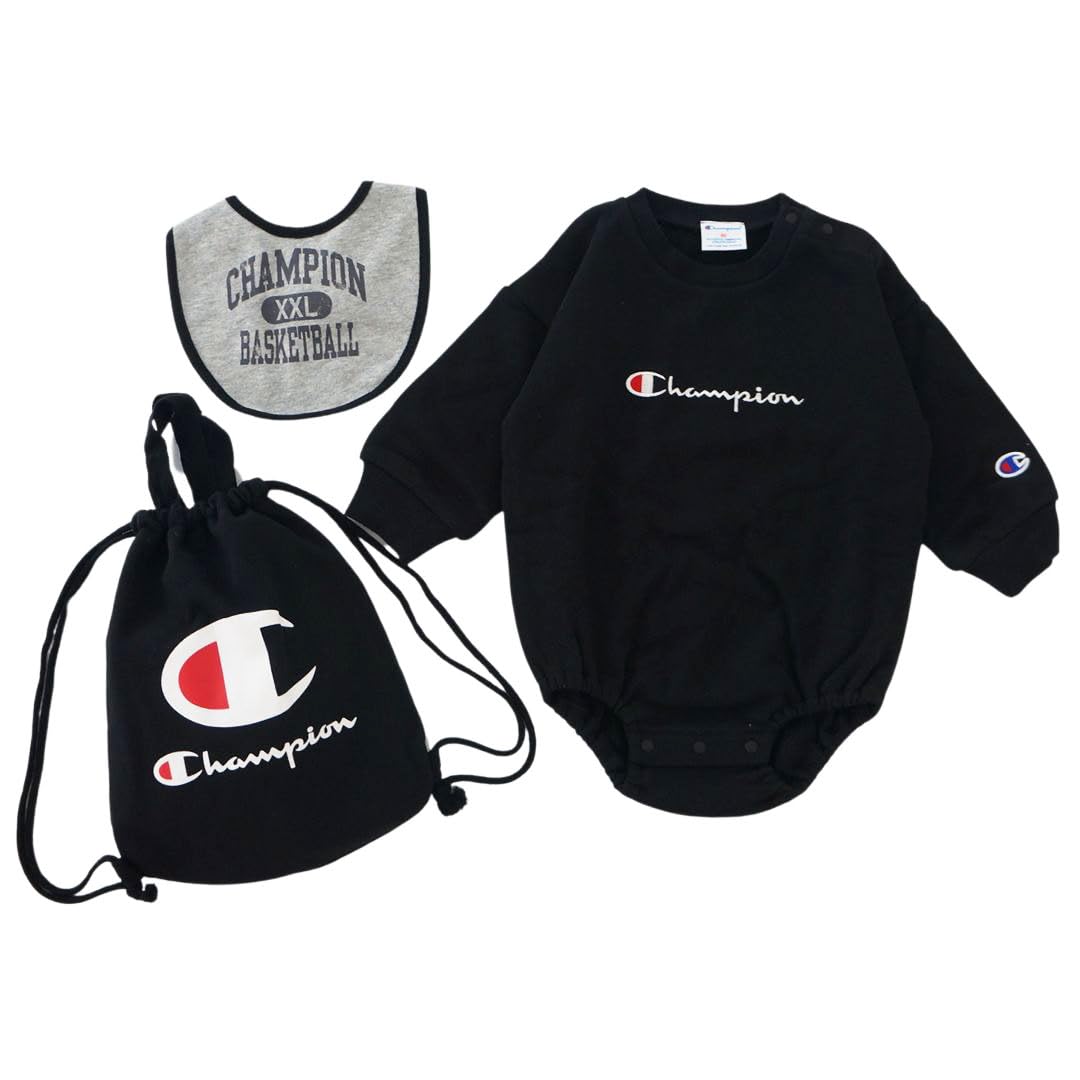 

Champion Romper Romper Bib Gift Set Baby 646415 Black 80 & чёрный