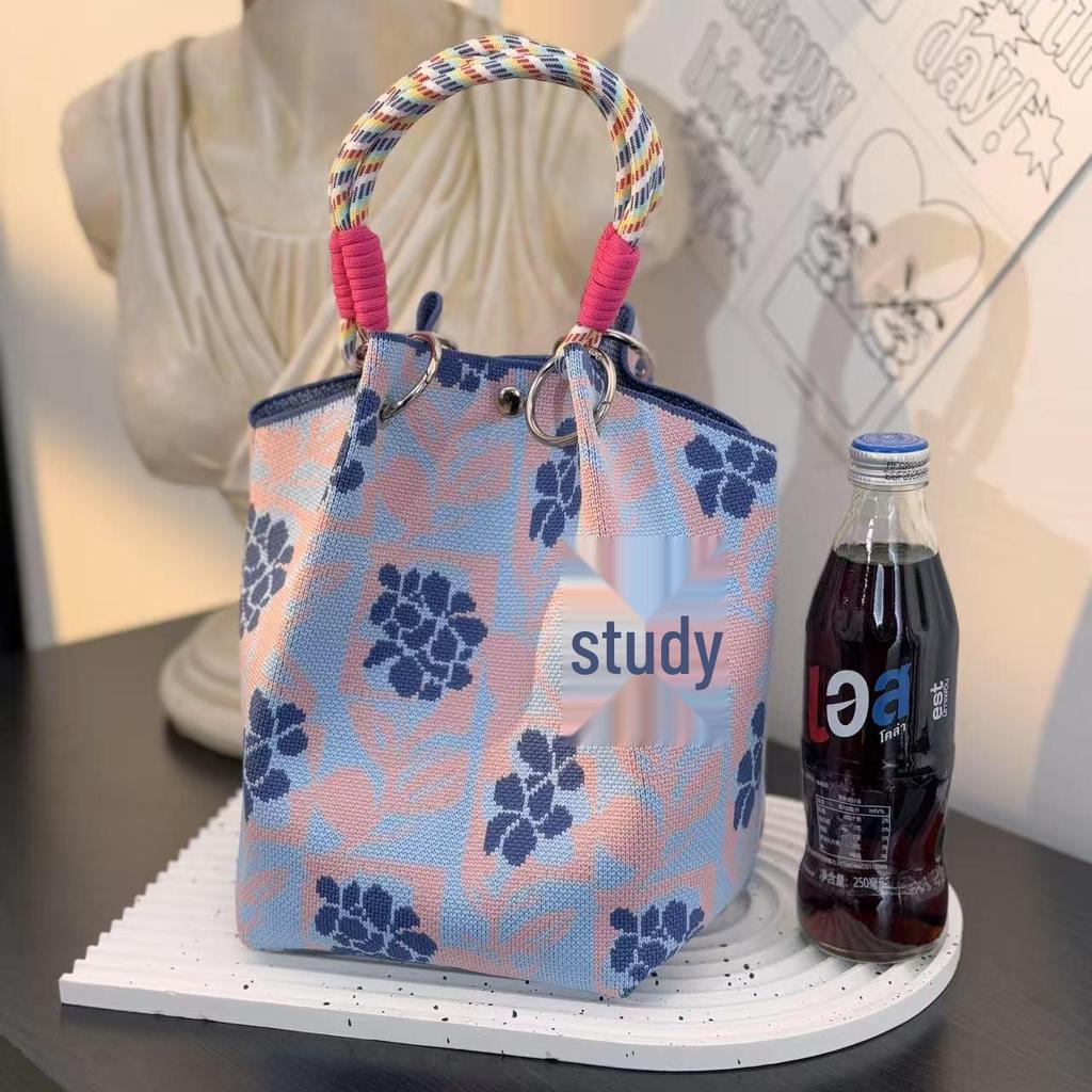 2025 Niedliche Tier Strickhandtasche - Damen Tragetasche mit großem Fassungsvermögen für Arbeit & Ausflüge