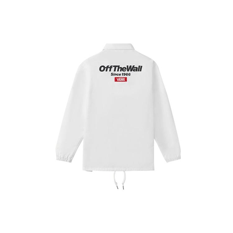 Vans Back Alphabet Logo Printing Jacket Couple Style White Men s VN0A489UWHT XS