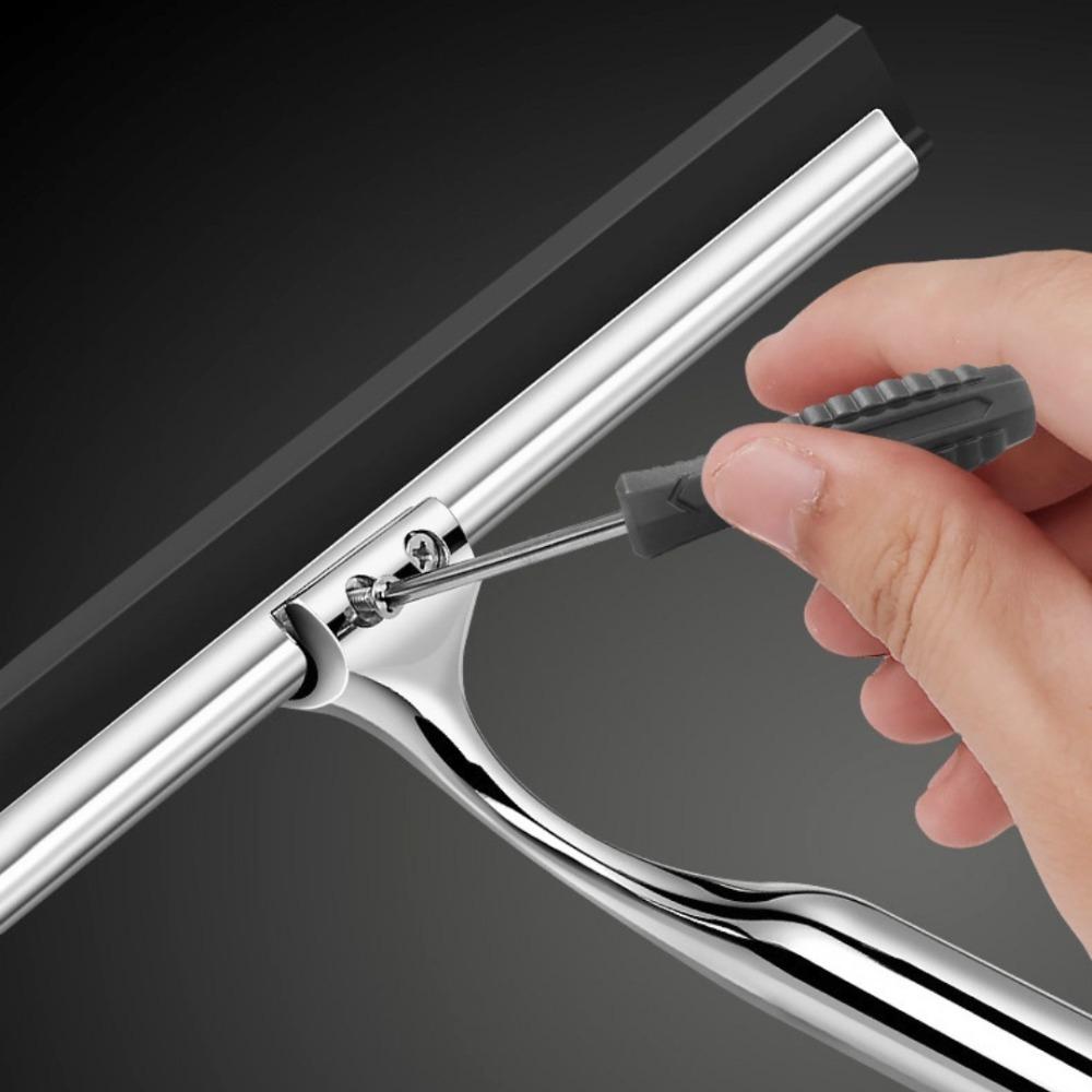 With Hook Car Glass Cleaner Silver Mirrors Squeegees Portable Shower Squeegee  Window