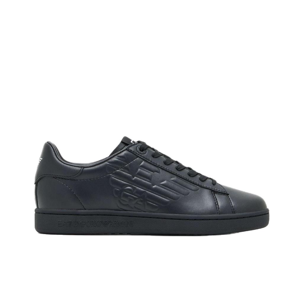 Emporio Armani EA7 Leather Low-Top Lace-Up Sneakers Unisex sneakers Black 7X000331AF10848MC061
