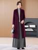 2025 Women's Slimming Long Cashmere Coat - Double-Sided Wool & Over-the-Knee Design for Autumn/Winter