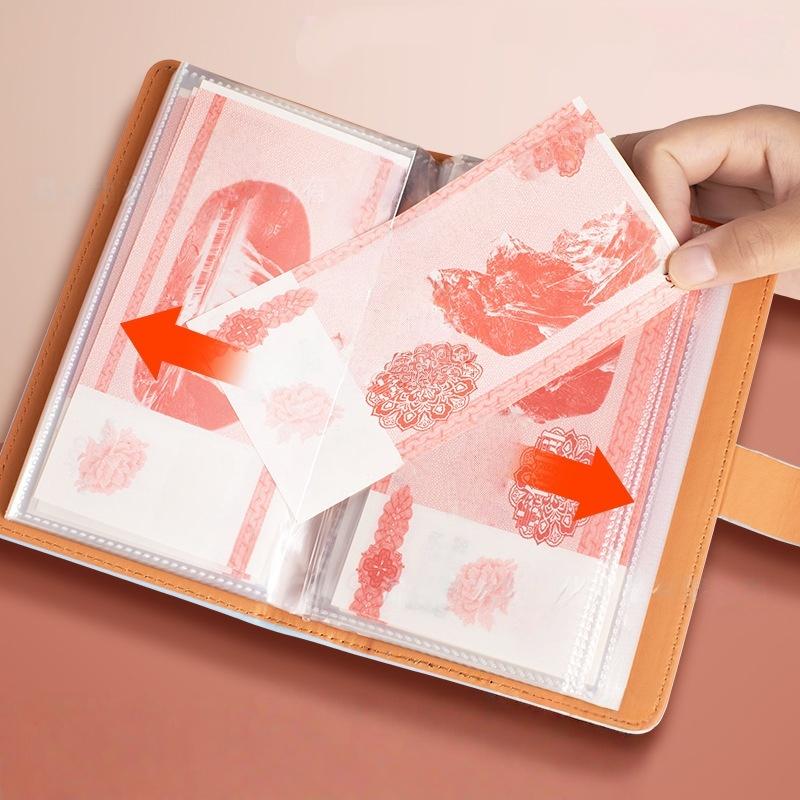 Geld sparen 100 Umschläge Geldspar-Challenge PU Großes Fassungsvermögen Mini Ordner Spar-Challenge Wasserdicht Mit Passwortsperre