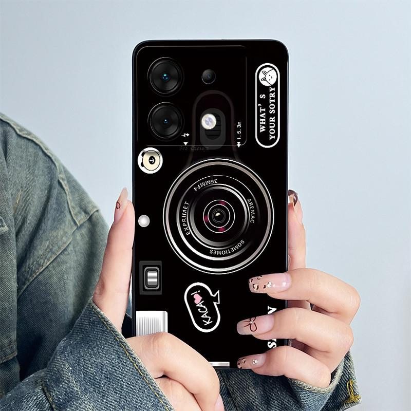 For Infinix Zero 30 5G Phone Case X6731 Cover Silicone Cute Panda Flower Boys Girls Shell Cartoon Funda Protective Casing Coque