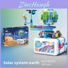 Creative Rotatable Earth Mars Sun Moon Assembly Building Block Model Toy For Children Gift