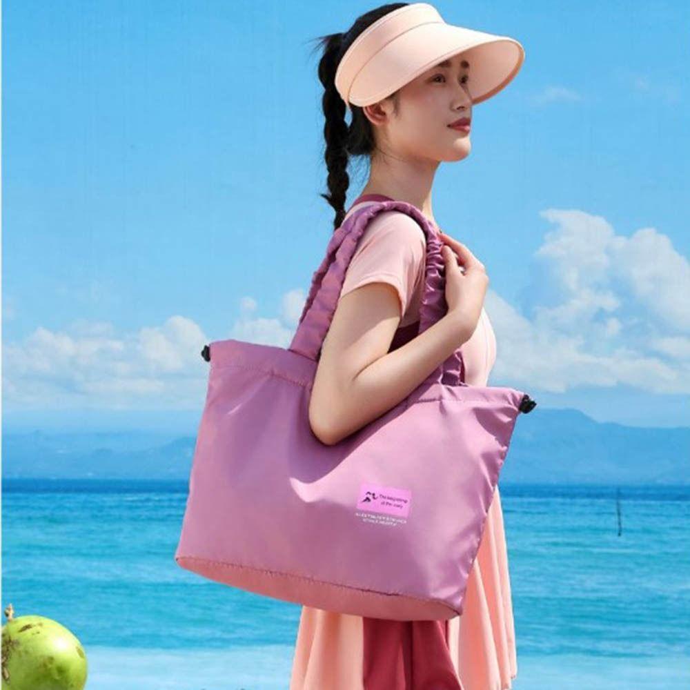 

Dry Wet Separation Swimming Shoulder Bag Large Capacity Beach Bag Fitness Hand Pouch Travel фіолетовий