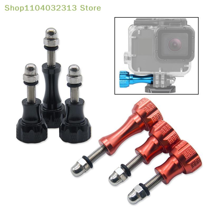 petite3Pcs Aluminum Thumb Knob Bolt Screw 2 Short + 1 Long For 7 6 5 4 Yi 4K Sjcam SJ4000 H9 Case Tripod Mount Cam Accessory