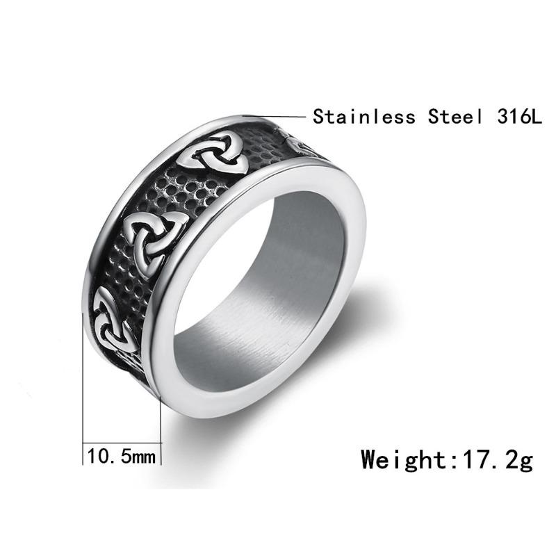 Classic Accessories Vintage Domineering Viking Celtic Stainless Steel Ring Men's Accessories Ring