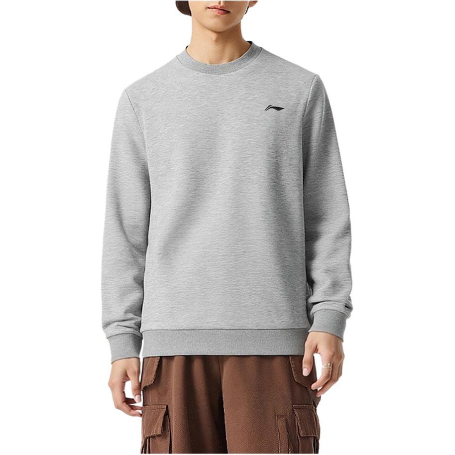 Li-Ning Sudadera Deportiva Simple Versátil Cuello Redondo Hombre tops AWDCE41-2