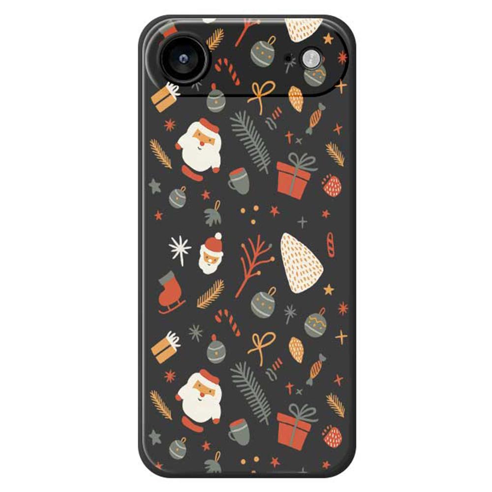 

For iPhone 17 Air Case Candy Gifts Pattern Printing Straight Edge TPU Phone Back Cover Black