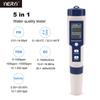 EZ9909PH Five-in-One Water Quality Tester: Tests pH, Salinity, Temperature, TDS, and EC Levels.
