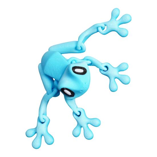 Movable Joints Frog Fridge Magnet 3D Printed Frog Fidget Toy Articulated Animal Model Figurine Magnetic Refrigerator Frog Decoration Ornament