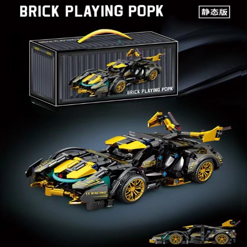 2026 New Hot Technical Building Blocks Car Racing Sport Speed Vehicle Model City Mechanical Super Bricks Puzzle Toys Adult Gift