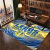 Leeds United Voetbal Print Kristalfluweel Tapijt, Comfortabel Waterabsorberend Antislip Binnen Vloerkleed