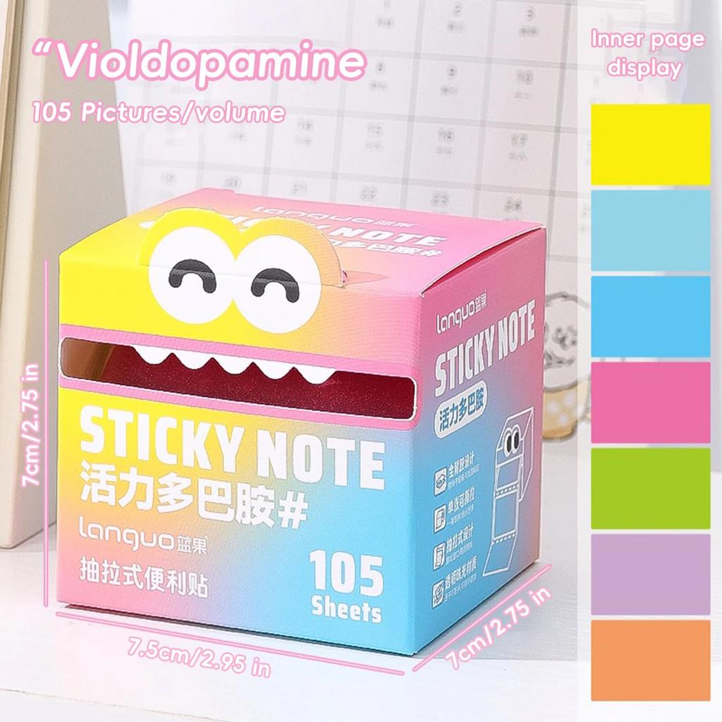 Glitter Transparent Sticky Notes Tabs Tearable Gradient Index Flags for Journaling Planner Student Office Notepad Memo Supplies