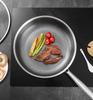 Extra Thick Non-stick Stainless Steel Honeycomb Wok - Flat-bottomed Frying Pan for Cooking