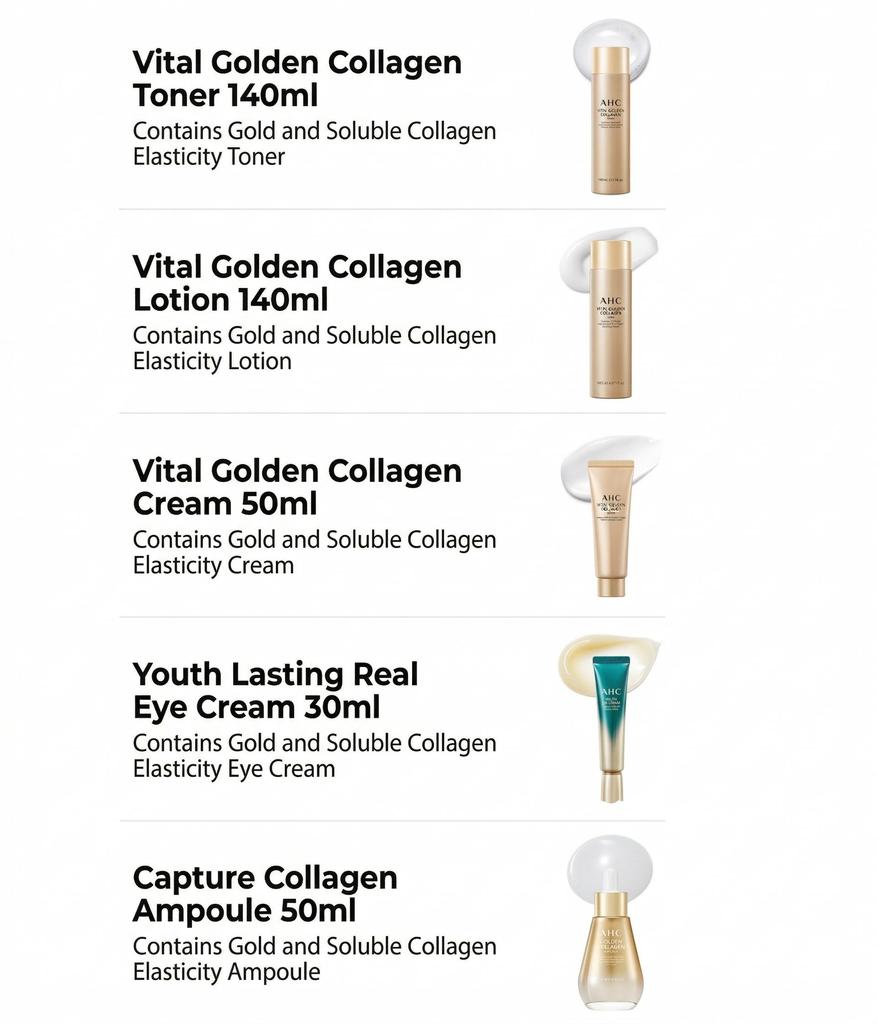 [AHC] AHC Vital Golden Collagen Youth Total Care 5-Piece Set