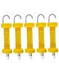 Leap Raupe Electric Fence Gate Clips, Electric Fence Gate Grip Handles, 23cm, Yellow (5 Yellow Electric Fence Grips, 23cm each)