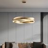 New Modern Gold Pendant Lamp Nordic LED Three Color Dimming Chandelier for Living Room Bedroom Restaurant Decor Hanging Lighting
