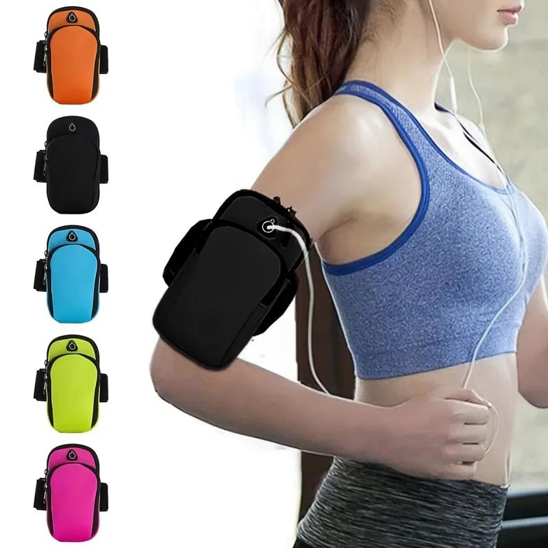 Unisex Sports Armband Running Phone Holder Lightweight Gym Workout Arm Bag Fit Phones Under 6 Inch Men Women Outdoor Sports Gear 6