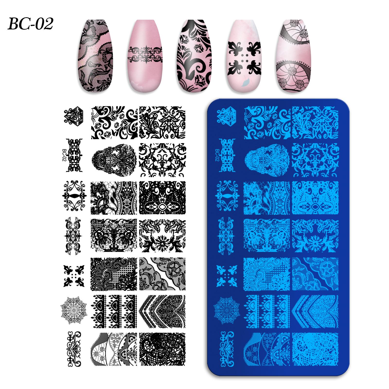 

Переводная печать на ногтях Трафаретная печать Лак для ногтей Стальная пластина Трафарет Прямоугольный цветной штамп Инструмент