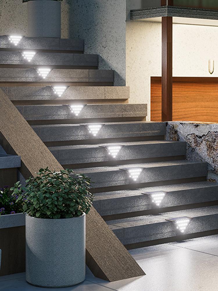 2PCS Solar Step Lights Outdoor IP65 Waterproof Solars Deck Light LED Deck & Stair Lights for Deck Balcony Wall Patio & Pathway
