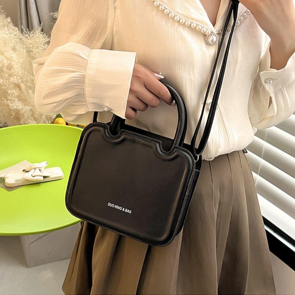 Minimalist Square Underarm bag PU Leather Ladies Shoulder Bag Small Messenger Bag  Girls