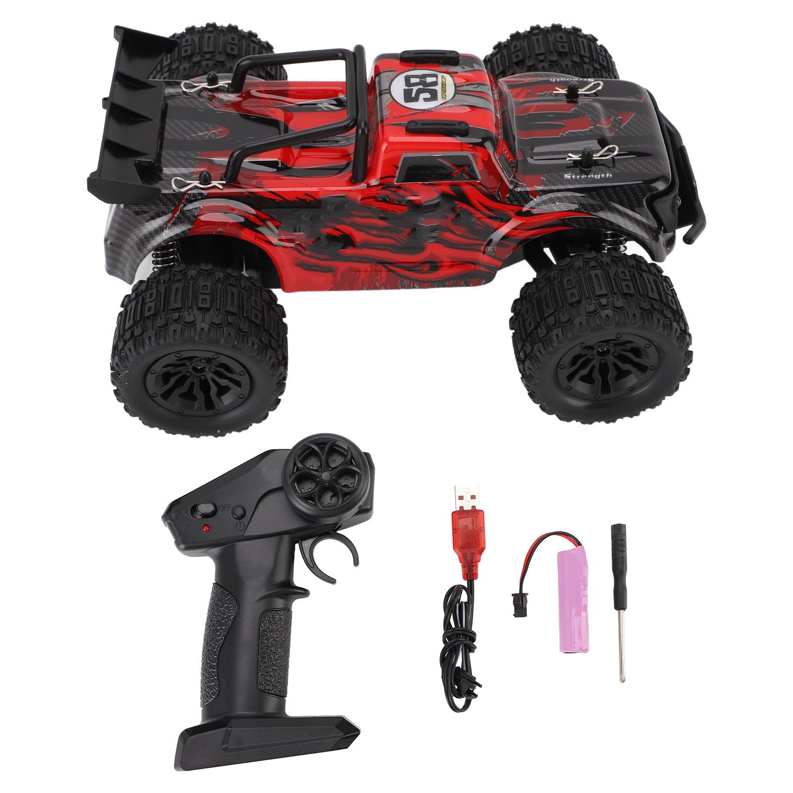 

Детский электрический внедорожник с дистанционным управлением 2.4G, скоростной дрифтинг, трюки, скалолазание, гонки, пульт дистанционного управления красный